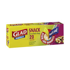 Glad Snack Resealable Bags 20pk