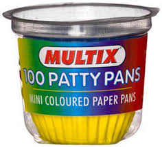 Multix Patty Pan Mini Coloured 100pk