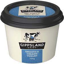 Gippsland Dairy Smooth & Creamy Plain Yoghurt 700g