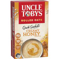 Uncle Tobys Oats Quick Sachets Creamy Honey 350g