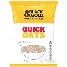 Black & Gold Quick Oats 750g