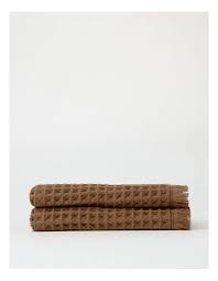 AH&G Waffle Hand Towel Pack Raw Umber