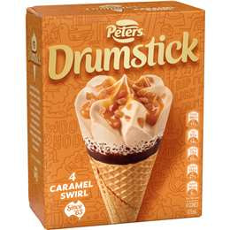 Peters Drumstick Ice Cream Caramel 4pk