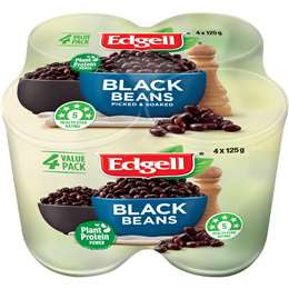 Edgell Black Beans 125g x 4pk