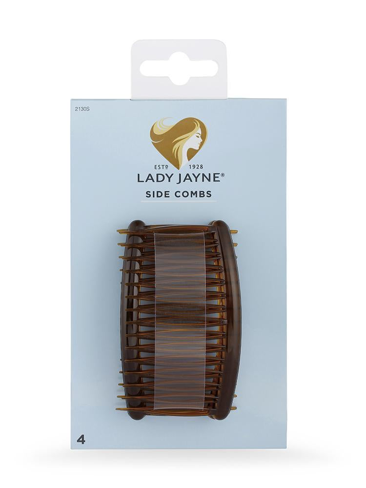 Lady Jayne Side Comb Medium Brown Pack 4