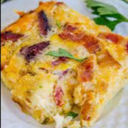 Homebake - Cheesy Bacon & Egg Slice Raw (Serves 2)