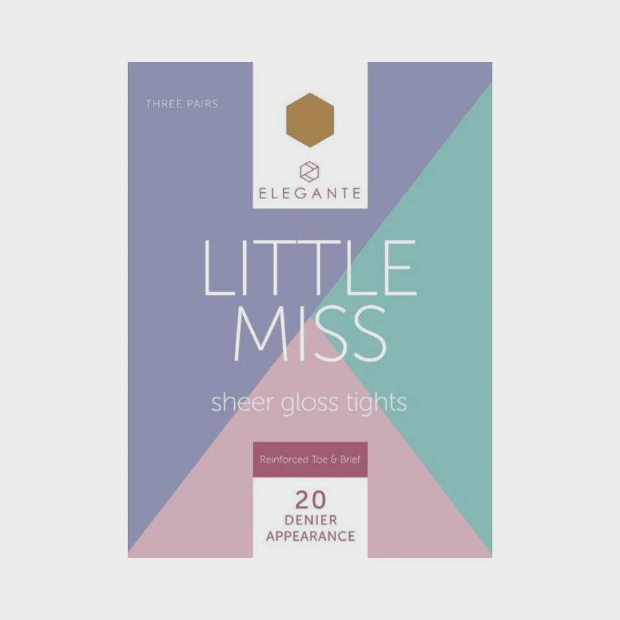 Elegante Little Miss Sheer Gloss Bronze Glow 11/12 Yr 3pk