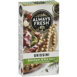 Always Fresh Grissini Rosemary & Sea Salt 125g