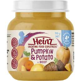 Heinz Pumpkin & Potato + Beef Baby Food Jar 4+ Months 110g