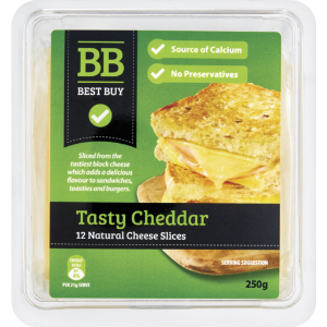 Best Buy Tasty Cheddar Sliced Cheese 250g