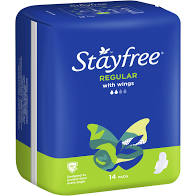 Stayfree Regular with wings 14pk