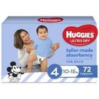 Huggies Nappies Size 4 Boy Toddler 72pk