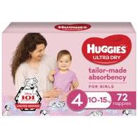 Huggies Nappies Size 4 Boy Toddler 72pk