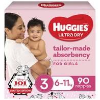 Huggies Nappies Size 3 Crawler Boy 90pk