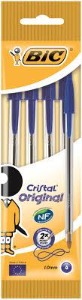 BIC Cristal Medium Blue Pen 5pk