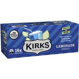 Kirks Lemonade Cans 375ml 10pk