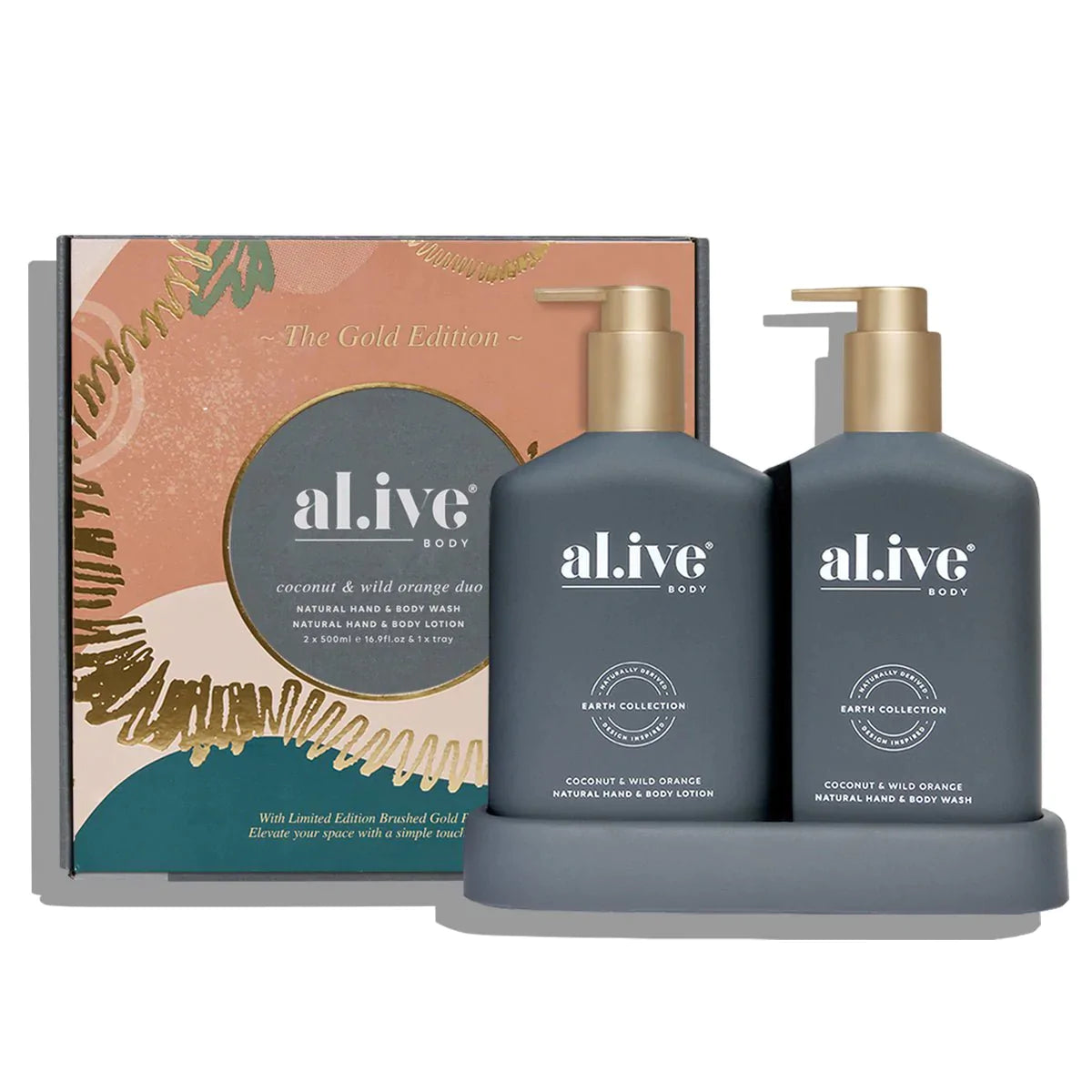 Alive Coconut & Wild Orange Wash & Lotion DUO + Tray