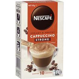 Nescafe Coffee Sachets Cappuccino Strong 10pk