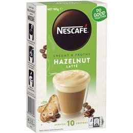 Nescafe Coffee Sachets Hazelnut Latte 10pk