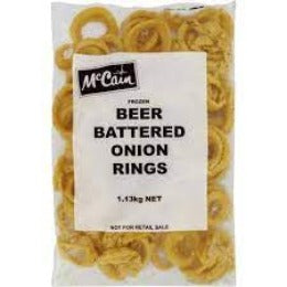 McCain Onion Rings Beer Battered 1kg