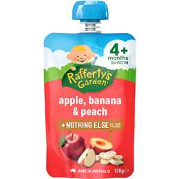 Rafferty's Garden Baby Food Pouch Apple, Banana & Peach Pouch 4+ Months 120g