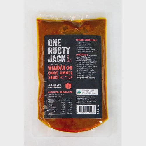 One Rusty Jack Vindaloo Curry Simmer Sauce 400g