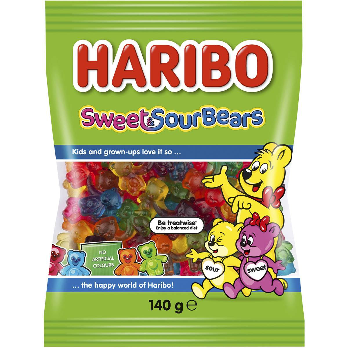 Haribo Sweet & Sour Bears 140g