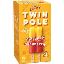 Peters Original Twin Pole Pineapple and Raspberry 8 Pack