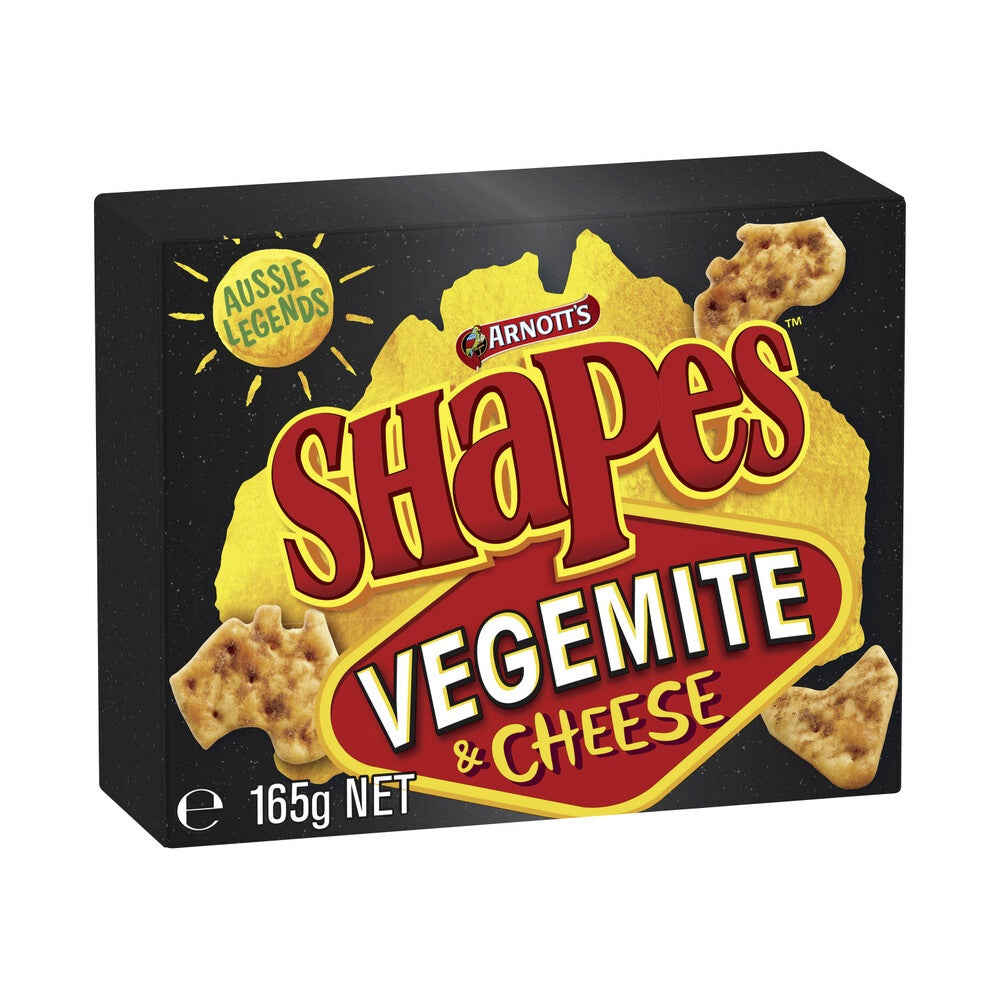 Arnott's Shapes Crackers Vegemite & Cheese 165g