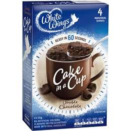 White Wings Cake In A Cup Double Chocolate  4pk 220g